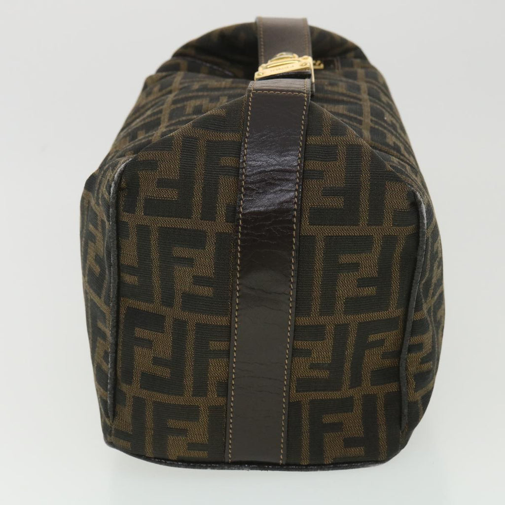 FENDI Zucca Canvas Vanity Cosmetic Pouch Black Brown  37617