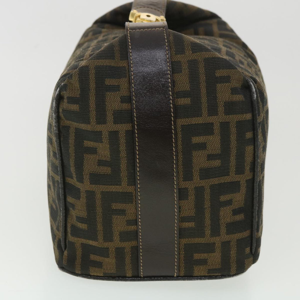 FENDI Zucca Canvas Vanity Cosmetic Pouch Black Brown  37617
