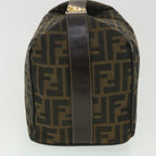 FENDI Zucca Canvas Vanity Cosmetic Pouch Black Brown  37617