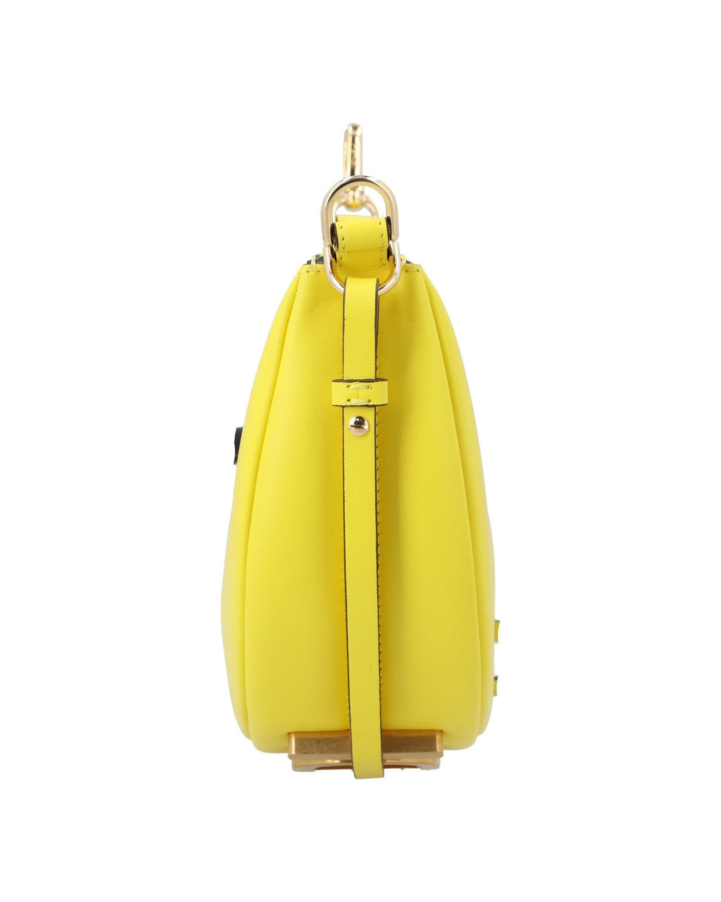 Fendi Sunshine Shopper Small Leather Women Yellow | Yellow Shoulder Bags
