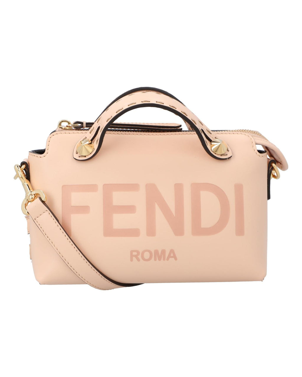 Fendi Kan I Mini Leather Handbag Women Brown | Beige Messenger Bags