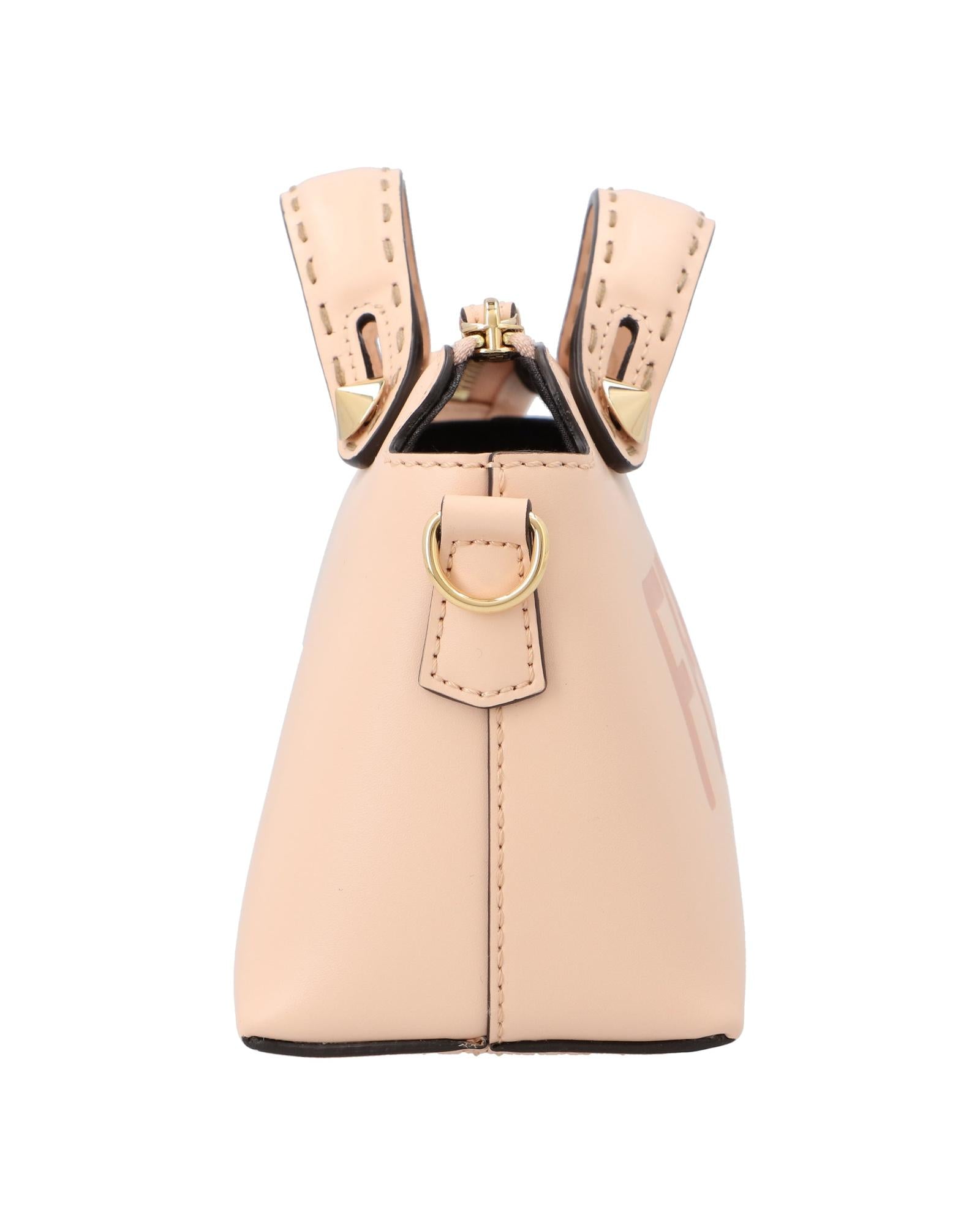 Fendi Kan I Mini Leather Handbag Women Brown | Beige Messenger Bags