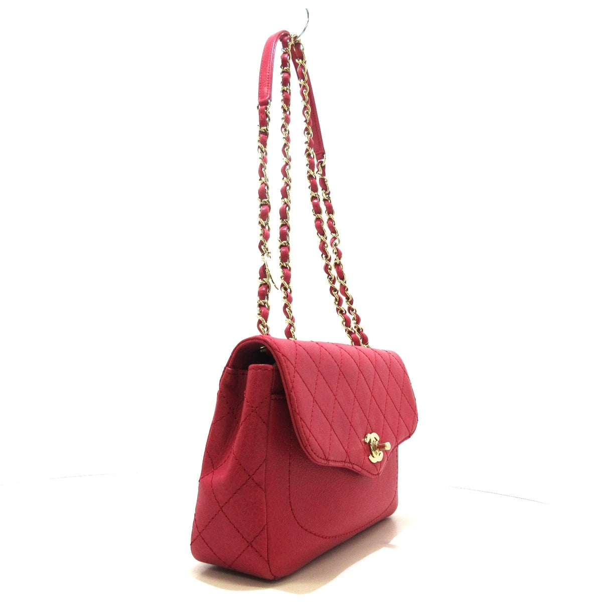 CHANEL - Single Flap Matelasse Shoulder Bag Pink Leather