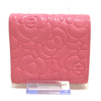 CHANEL - Camellia Trifold Wallet Pink Caviar Skin