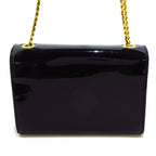 SAINT LAURENT - Kate  Shoulder Bag Black Gold Patent Leather