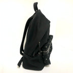 SAINT LAURENT - Star Patch Backpack Black Canvas Leather