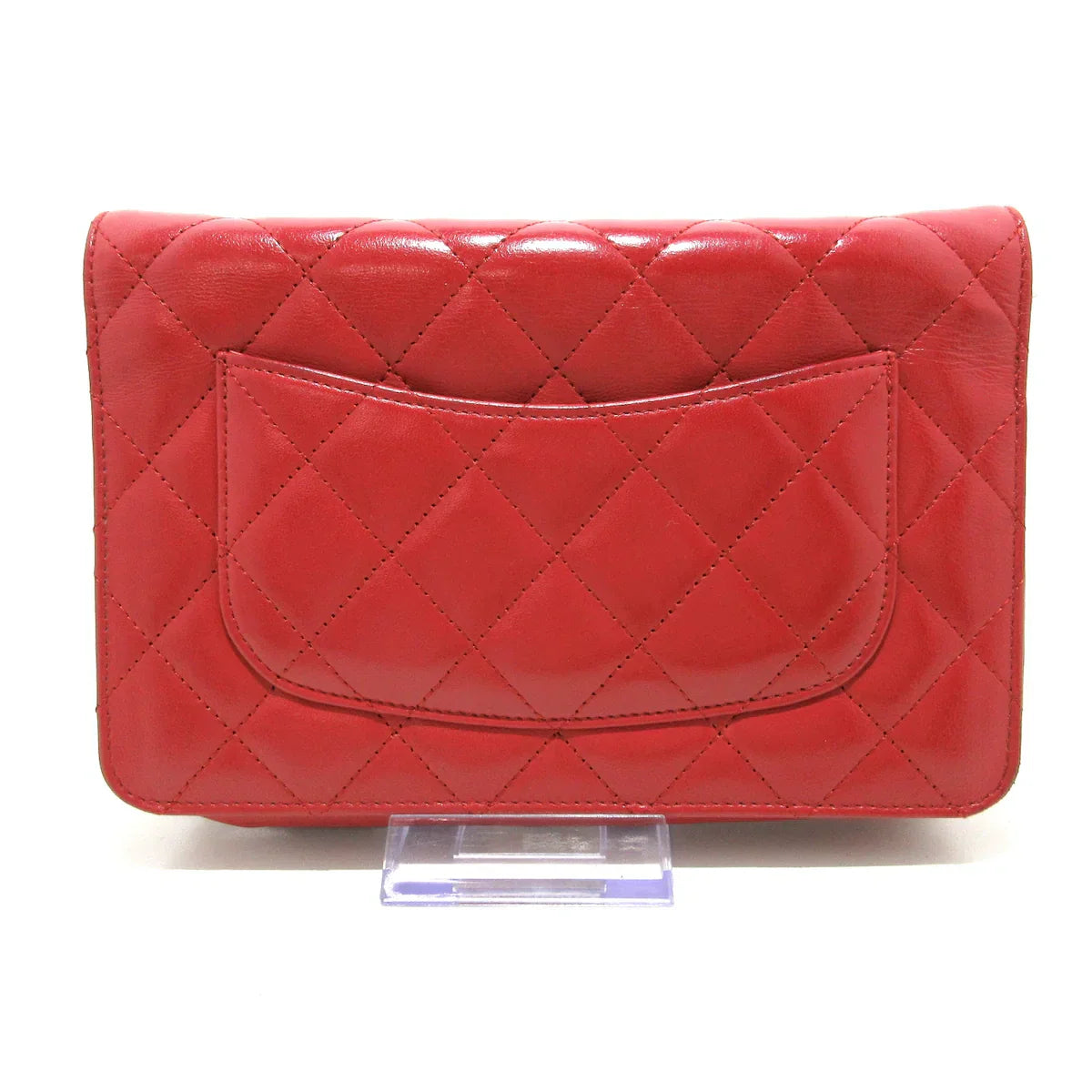 CHANEL - Matelasse Wallet on Chain Red Lambskin