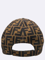 Fendi FXQ498 A6NR FF Logo Ball Cap Hat