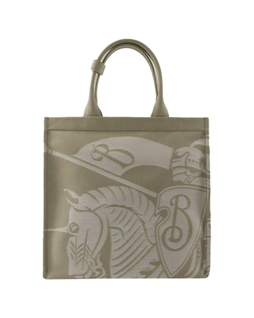 Burberry Knight Canvas Tote Bag Women Brown | Beige