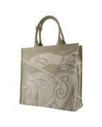 Burberry Knight Canvas Tote Bag Women Brown | Beige