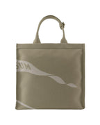 Burberry Knight Canvas Tote Bag Women Brown | Beige