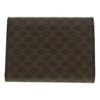 CELINE Macadam Canvas Wallet PVC Leather Brown  37771