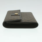 CELINE Macadam Canvas Wallet PVC Leather Brown  37771