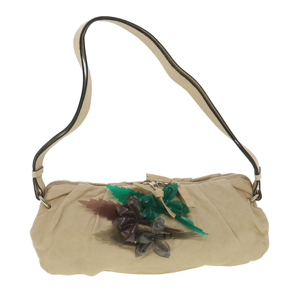 Chloe Shoulder Bag Leather Beige 37847