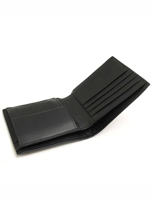 Bottega Veneta Intrecciato Coin Pocket Bifold Half Wallet Black