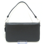 PRADA - Black Saffiano Leather Document Holder Other Style Wallet