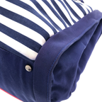 CHANEL - White Navy Red Nylon Shoulder Bag