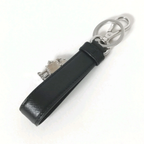 PRADA - Bag Charm Black Silver Red Leather Hardware Rhinestones