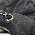 CHANEL - Melrose Cabas Shoulder Bag Black Cotton Jersey