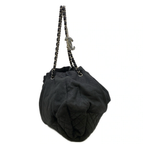 CHANEL - Melrose Cabas Shoulder Bag Black Cotton Jersey