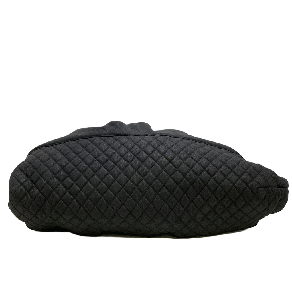 CHANEL - Melrose Cabas Shoulder Bag Black Cotton Jersey