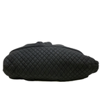 CHANEL - Melrose Cabas Shoulder Bag Black Cotton Jersey