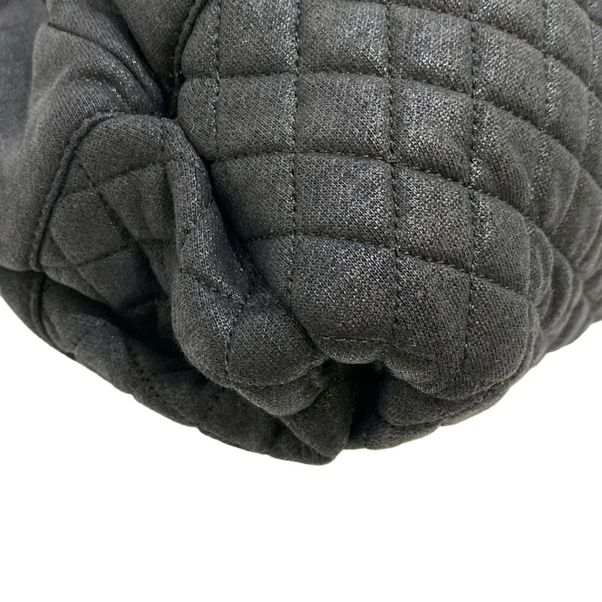 CHANEL - Melrose Cabas Shoulder Bag Black Cotton Jersey