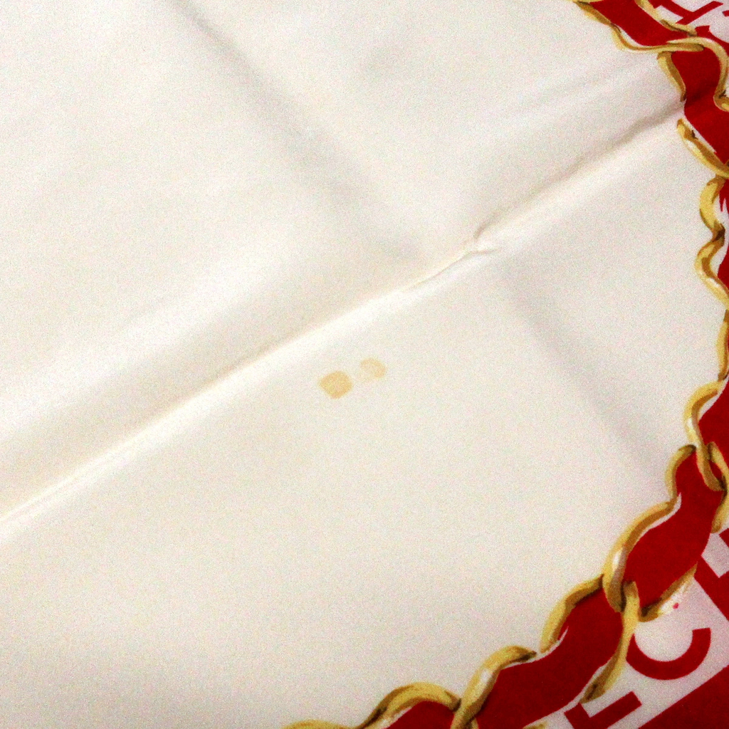 CHANEL - Scarf Red Cream Yellow