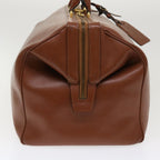 CELINE Boston Bag Leather 2way Brown  37996