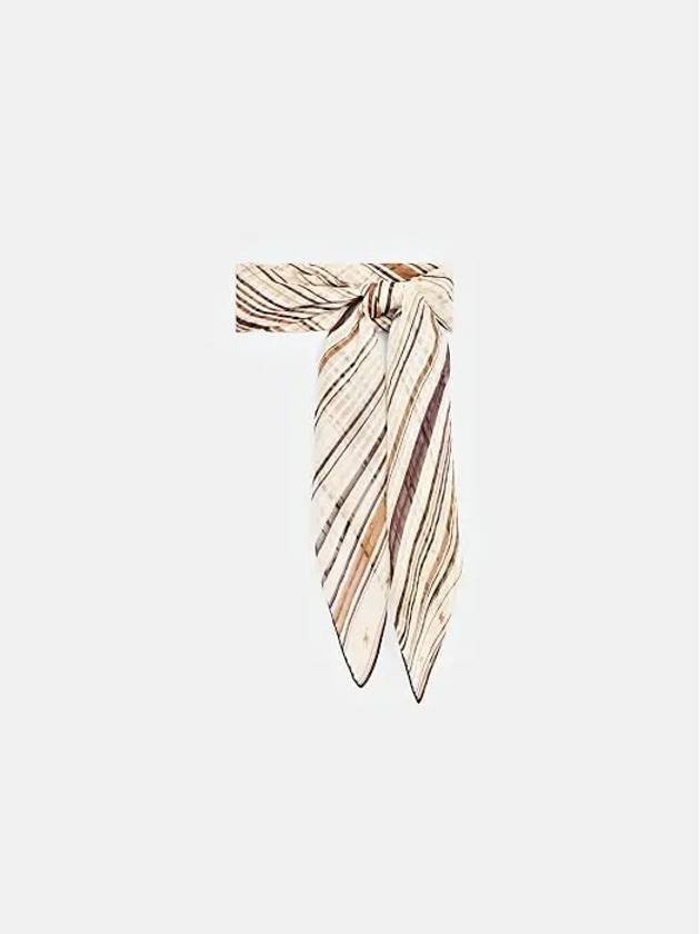 CELINE Beijing Square Striped Silk Scarf