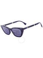 Fendi Fendi Blue Logo Cat Eye Ladies Sunglasses FE40089I 55X 53