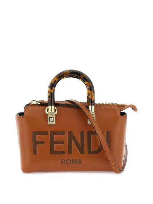 Fendi By The Way Small Leather Tote Bag Brown