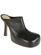 Bottega Veneta Platform Mule Sandals Heel Black