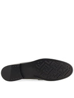 Fendi FF Square Leather Loafers Black