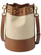 CELINE Small Drawstring Cabas Marine Bucket Bag Natural Tan