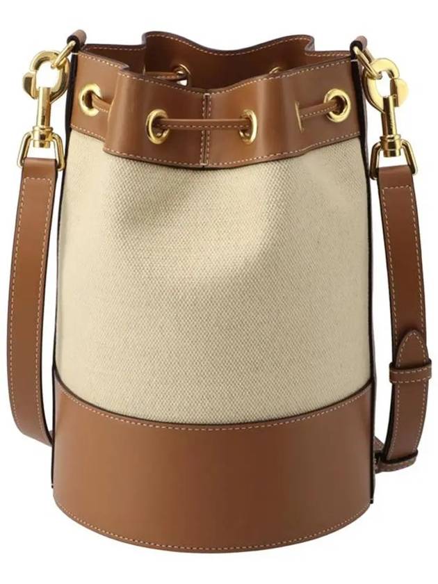 CELINE Small Drawstring Cabas Marine Bucket Bag Natural Tan