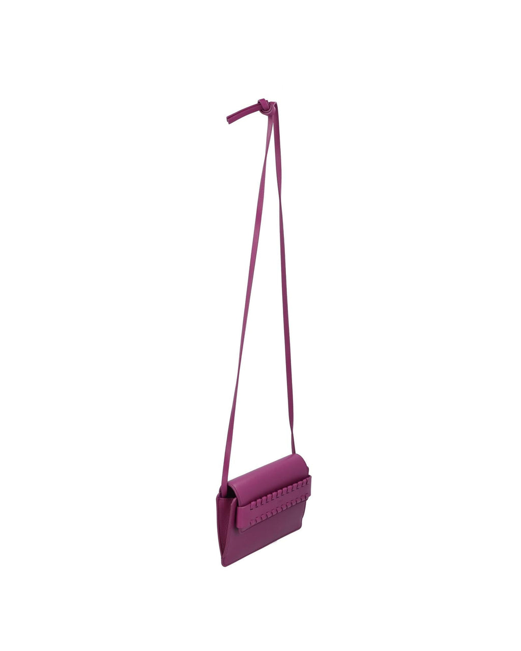 Chloe Mini Kiss Crossbody Braided Detail Women Violet | Purple Messenger Bags