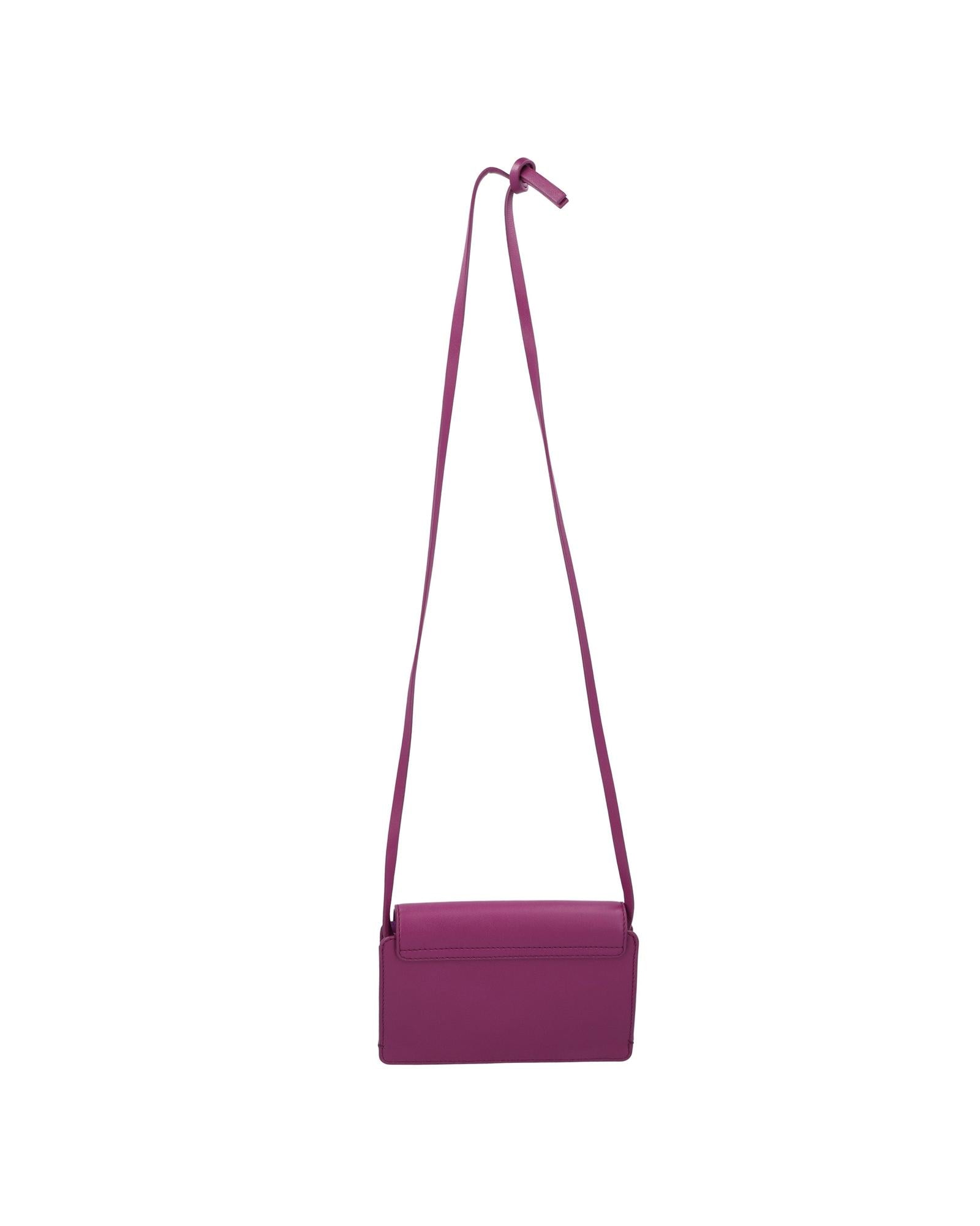 Chloe Mini Kiss Crossbody Braided Detail Women Violet | Purple Messenger Bags
