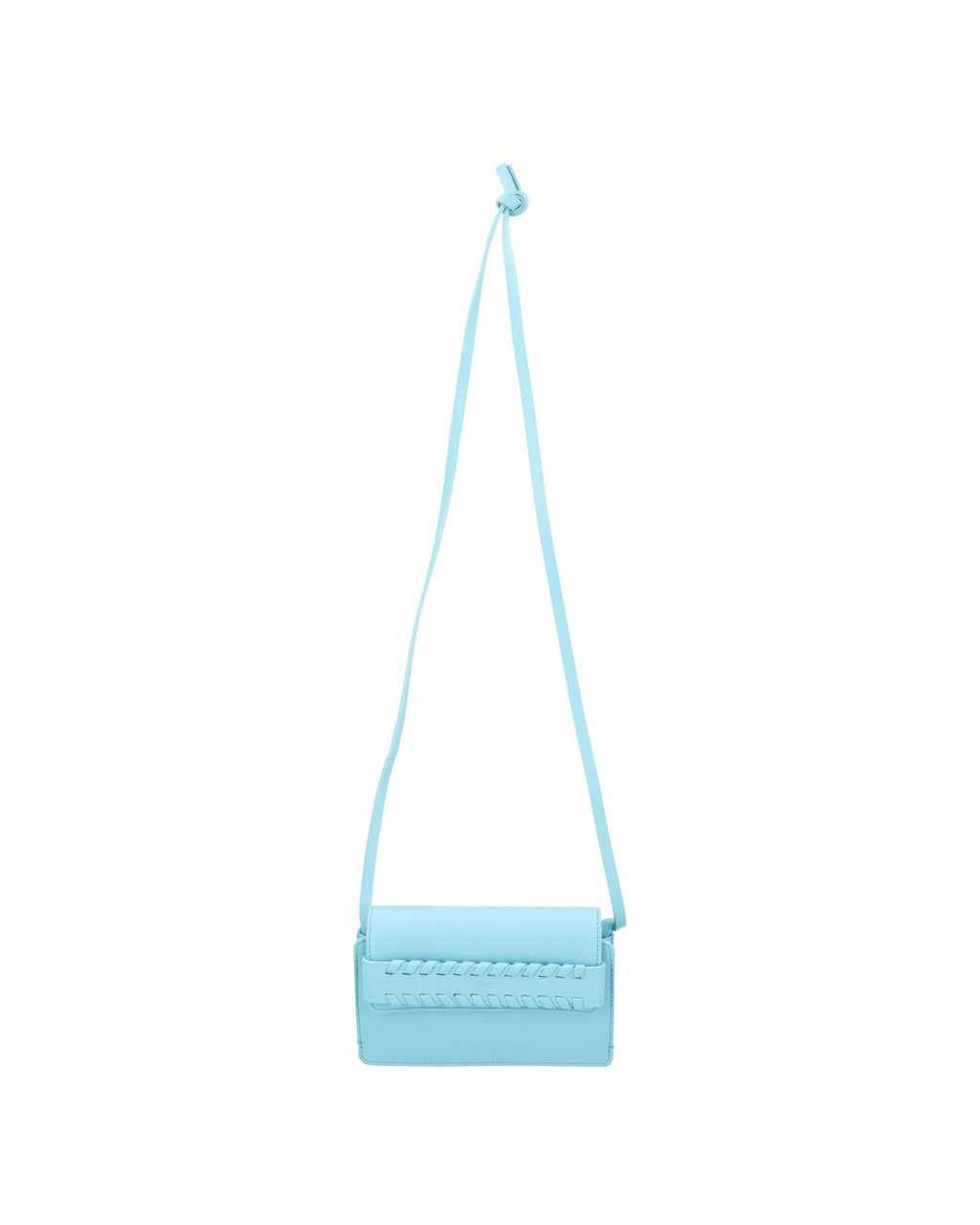 Chloe Mini Kiss Crossbody Braided Detail Women Blue | Blue Messenger Bags