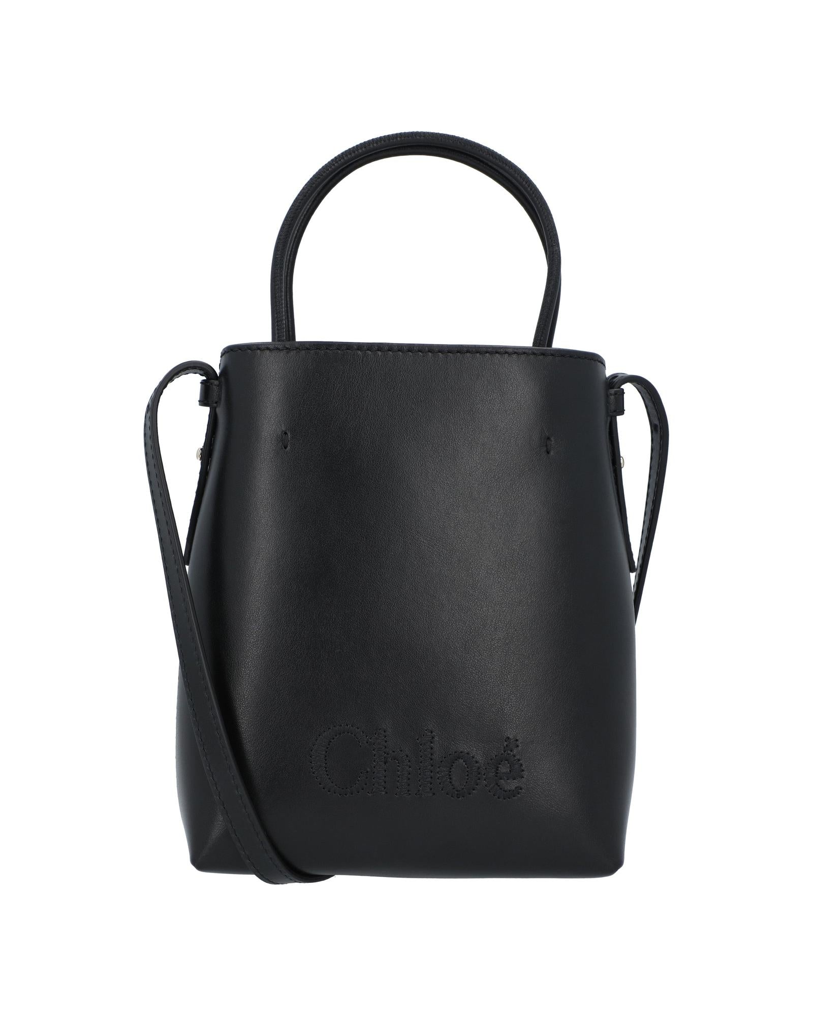 Chloe Mini Kiss Tote Bag Leather Women Black | Black