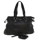 CELINE Shoulder Bag Leather Black  38040