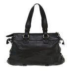 CELINE Shoulder Bag Leather Black  38040