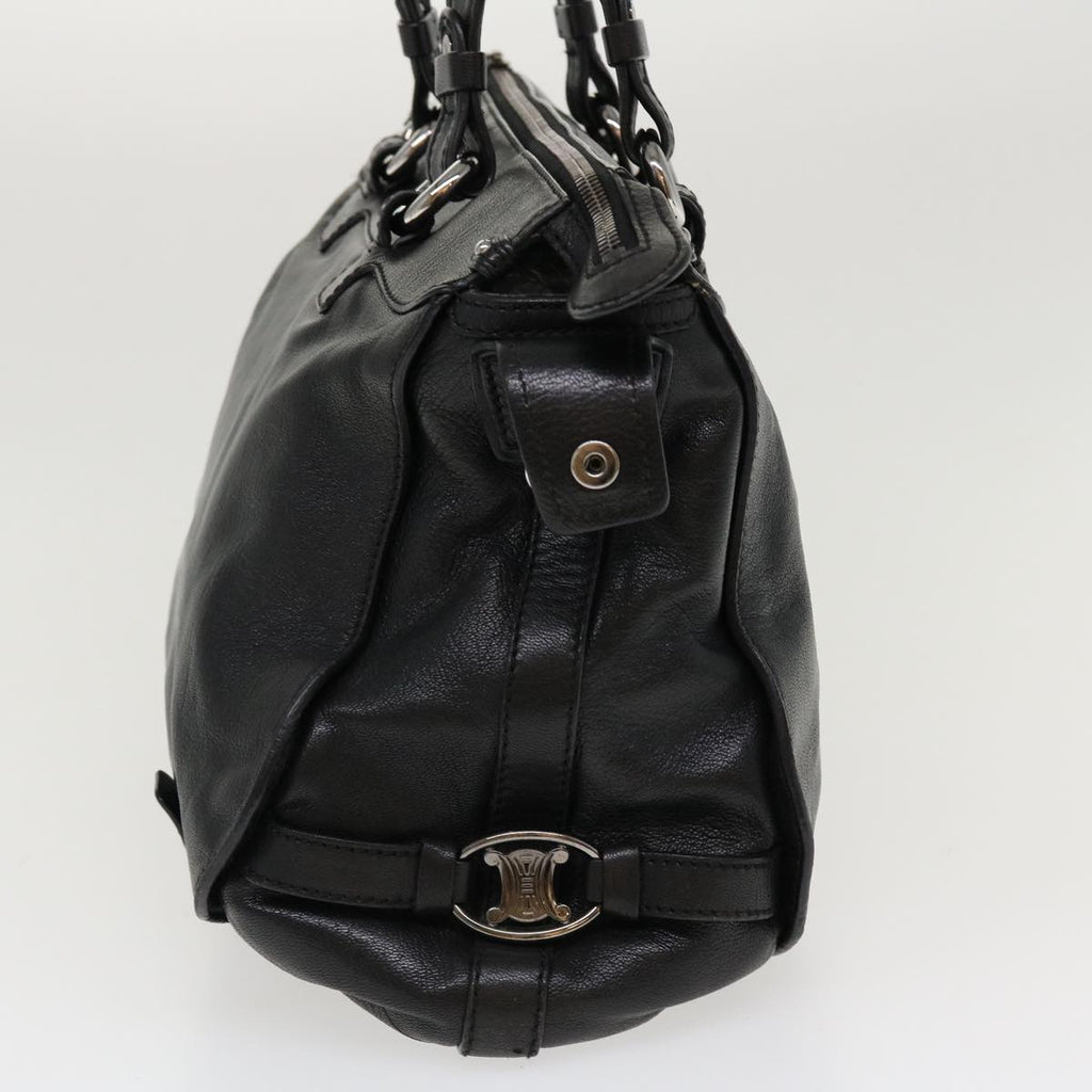CELINE Shoulder Bag Leather Black  38040