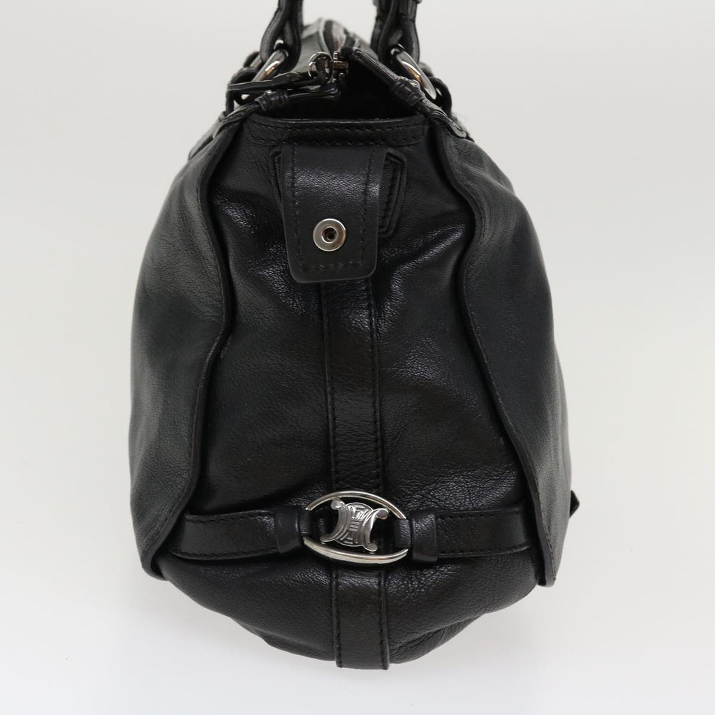 CELINE Shoulder Bag Leather Black  38040