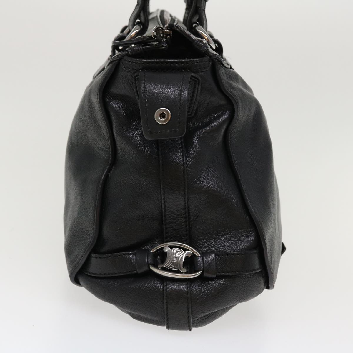 CELINE Shoulder Bag Leather Black  38040