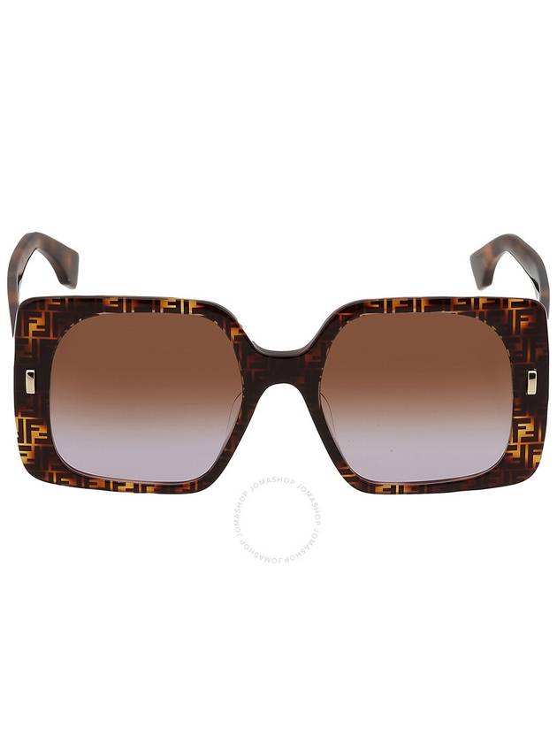 Fendi Fendi Brown Gradient Square Ladies Sunglasses FE40036U 55F 53