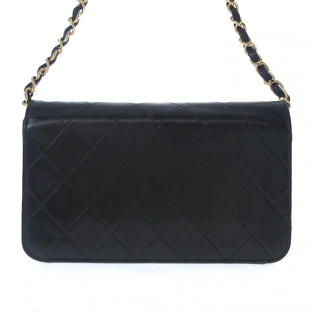 CHANEL - Mini Matelasse Shoulder Bag Black Lambskin