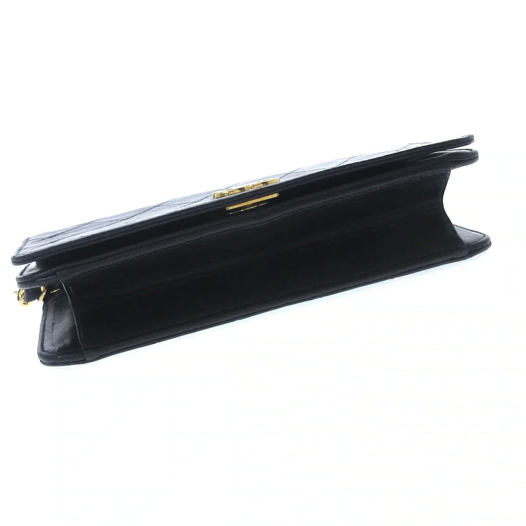 CHANEL - Mini Matelasse Shoulder Bag Black Lambskin