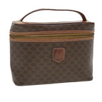 CELINE Macadam Canvas Hand Bag PVC Leather Brown  38356