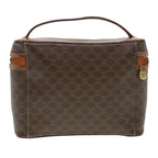 CELINE Macadam Canvas Hand Bag PVC Leather Brown  38356